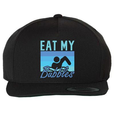 Eat My Bubbles Swim Swimmer Wool Snapback Cap