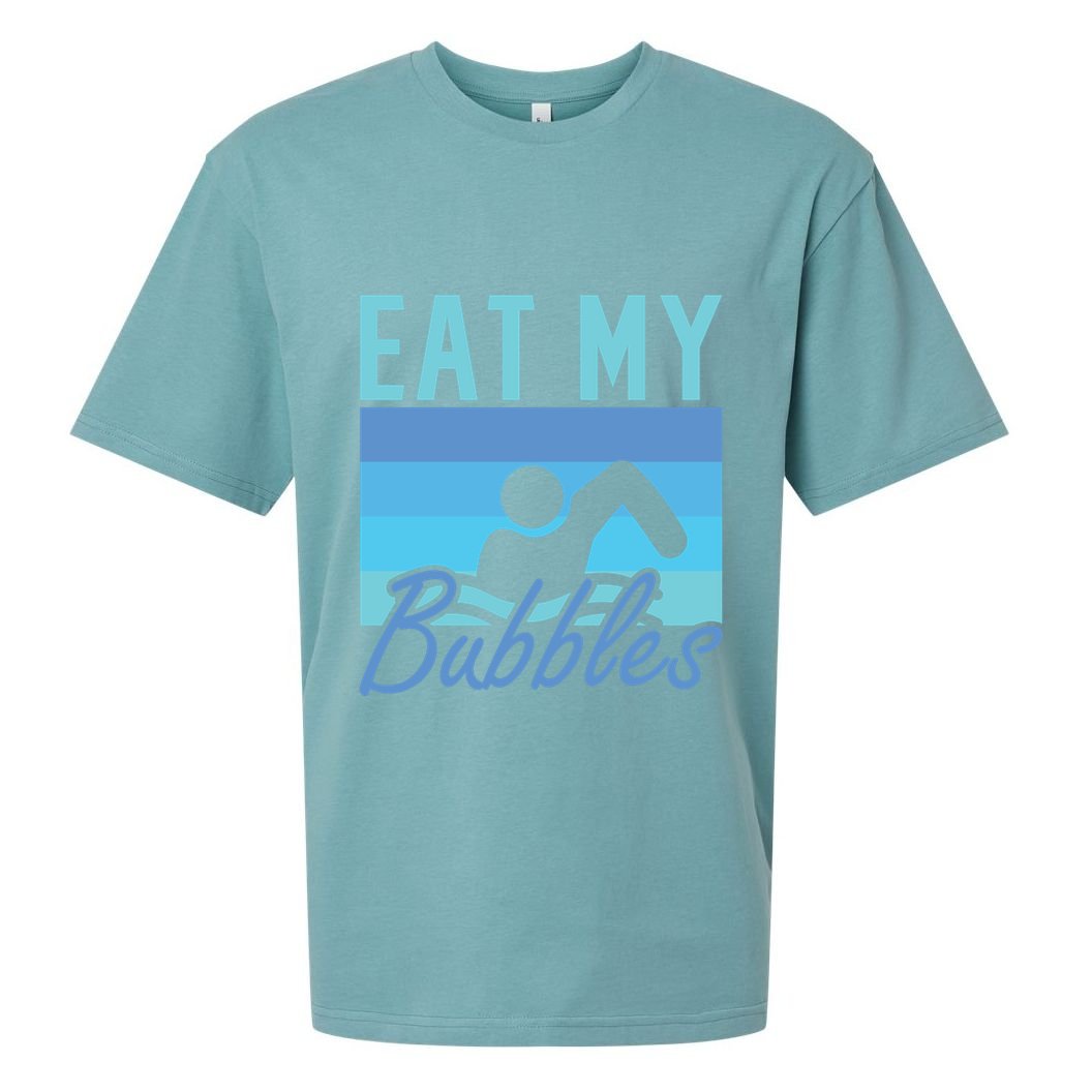 Eat My Bubbles Swim Swimmer Sueded Cloud Jersey T-Shirt