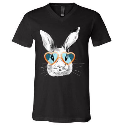 Easter Male Bunny Cute Holiday V-Neck T-Shirt