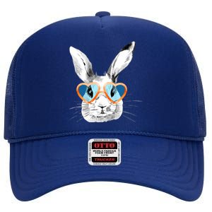 Easter Male Bunny Cute Holiday High Crown Mesh Back Trucker Hat