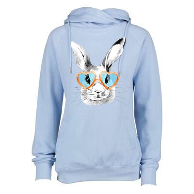 Easter Male Bunny Cute Holiday Womens Funnel Neck Pullover Hood