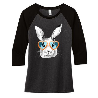 Easter Male Bunny Cute Holiday Women's Tri-Blend 3/4-Sleeve Raglan Shirt