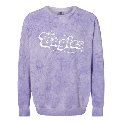 Eagles Mascot Back To School Spirit Sport Fans Game Colorblast Crewneck Sweatshirt