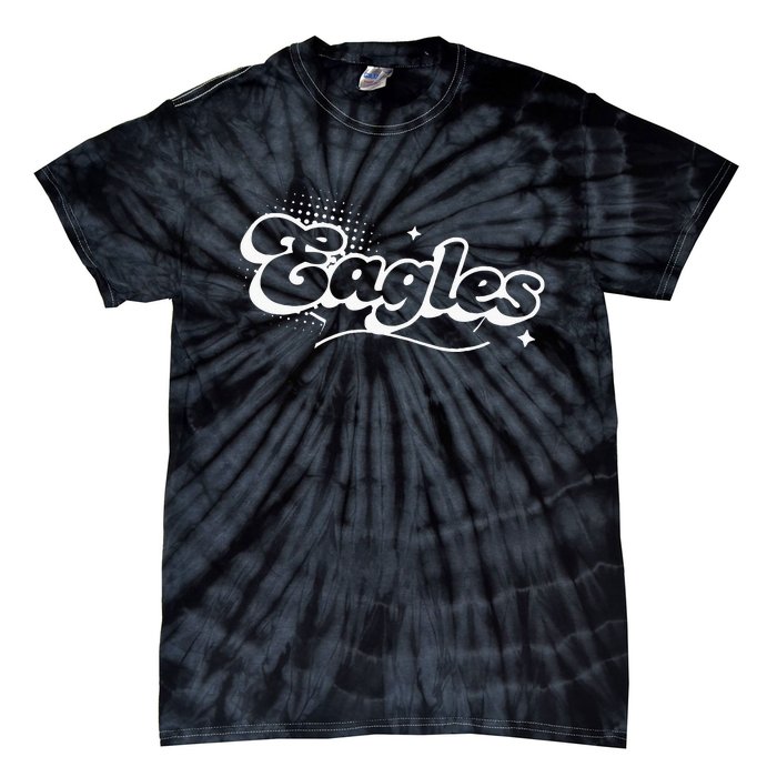 Eagles Mascot Back To School Spirit Sport Fans Game Tie-Dye T-Shirt