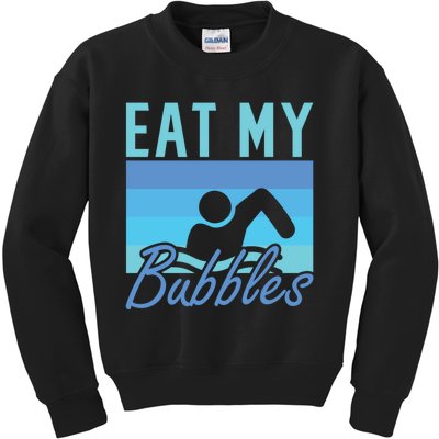 Eat My Bubbles Swim Swimmer Kids Sweatshirt