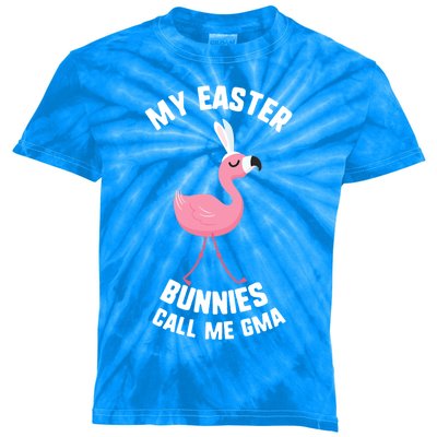 Easter My Bunnies Call Me Gma Flamingo Bunny Gift Kids Tie-Dye T-Shirt