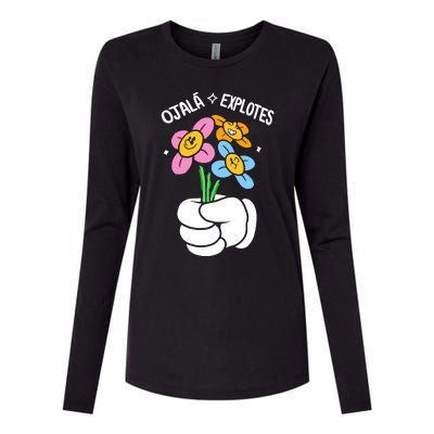 El Mariana Born Ojalá Explotes. Womens Cotton Relaxed Long Sleeve T-Shirt