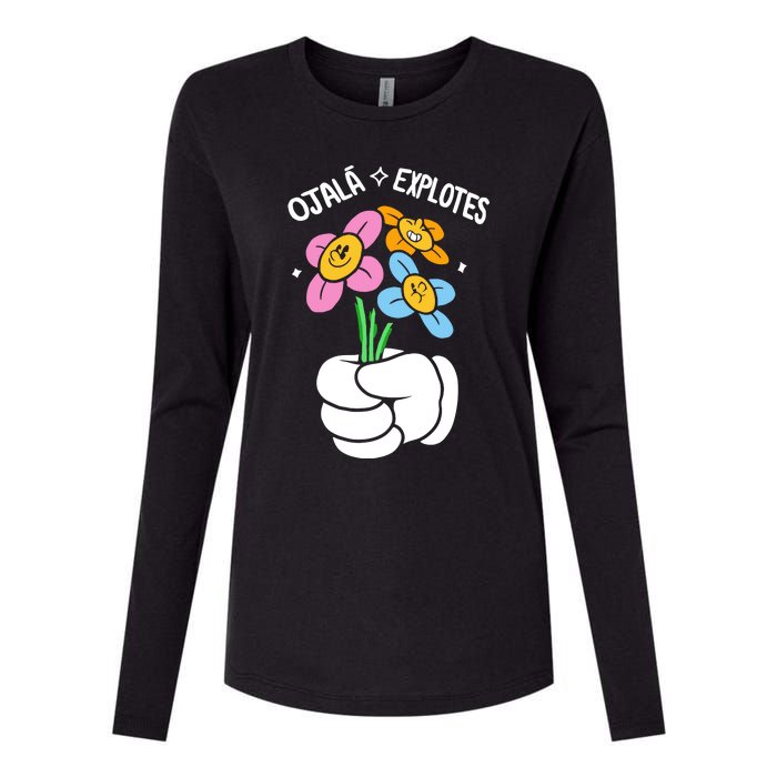 El Mariana Born Ojalá Explotes. Womens Cotton Relaxed Long Sleeve T-Shirt