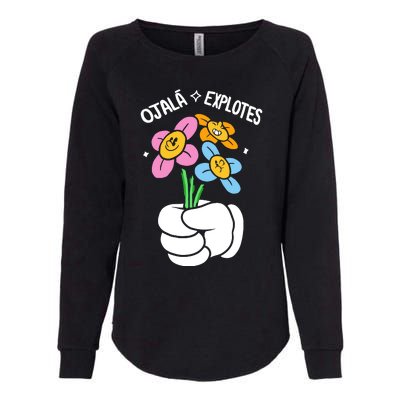 El Mariana Born Ojalá Explotes. Womens California Wash Sweatshirt