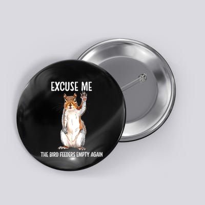 Excuse Me Bird FeederS Empty Again Funny Squirrel Button