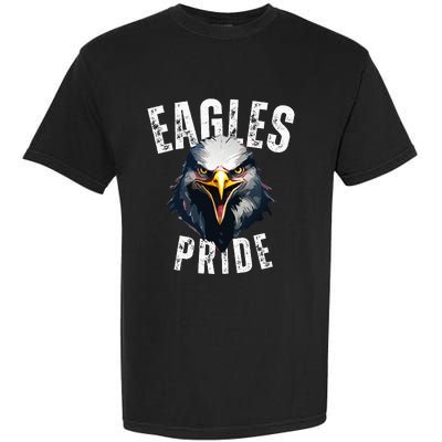 Eagles Mascot Back To School Spirit Pride Sport Fan Game Day Garment-Dyed Heavyweight T-Shirt