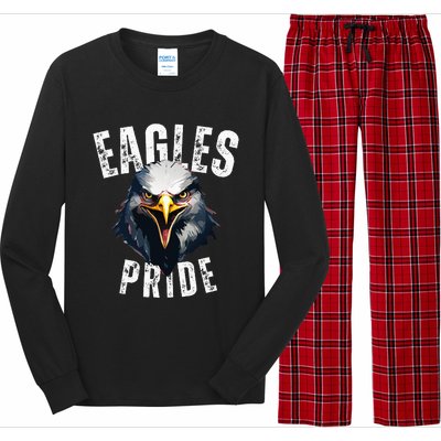 Eagles Mascot Back To School Spirit Pride Sport Fan Game Day Long Sleeve Pajama Set