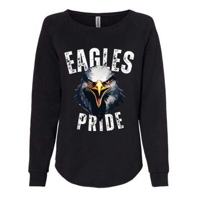 Eagles Mascot Back To School Spirit Pride Sport Fan Game Day Womens California Wash Sweatshirt