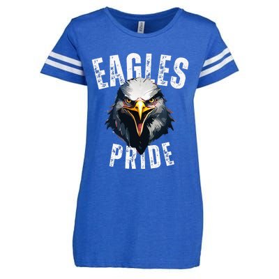 Eagles Mascot Back To School Spirit Pride Sport Fan Game Day Enza Ladies Jersey Football T-Shirt