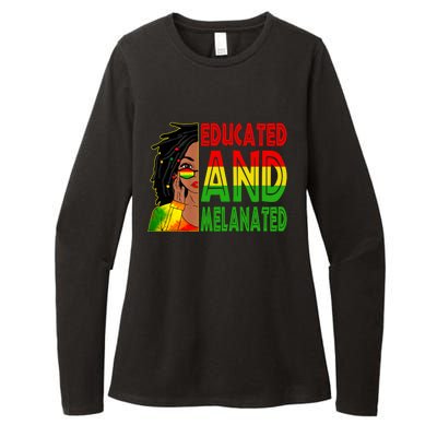 Educated Melanated Black Teacher Black History Juneteenth Gift Womens CVC Long Sleeve Shirt