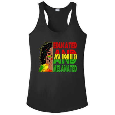 Educated Melanated Black Teacher Black History Juneteenth Gift Ladies PosiCharge Competitor Racerback Tank