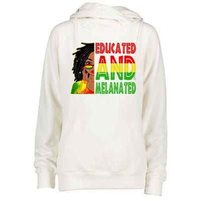 Educated Melanated Black Teacher Black History Juneteenth Gift Womens Funnel Neck Pullover Hood