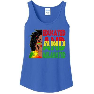 Educated Melanated Black Teacher Black History Juneteenth Gift Ladies Essential Tank