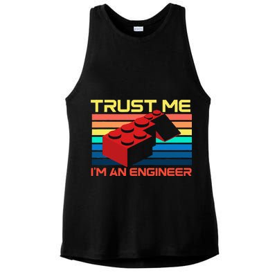 Engineer Master Builder Building Blocks Bricks Bricklayer Ladies PosiCharge Tri-Blend Wicking Tank