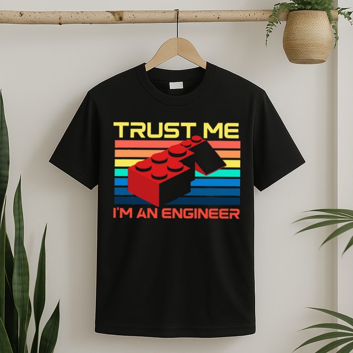 Engineer Master Builder Building Blocks Bricks Bricklayer T-Shirt