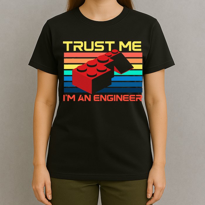 Engineer Master Builder Building Blocks Bricks Bricklayer T-Shirt
