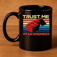 Engineer Master Builder Building Blocks Bricks Bricklayer 11oz C Handle Ceramic Mug
