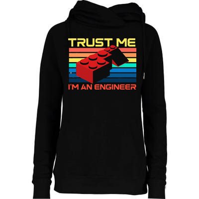 Engineer Master Builder Building Blocks Bricks Bricklayer Womens Funnel Neck Pullover Hood