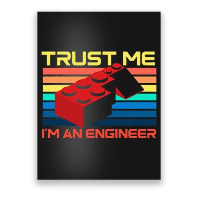 Engineer Master Builder Building Blocks Bricks Bricklayer Poster
