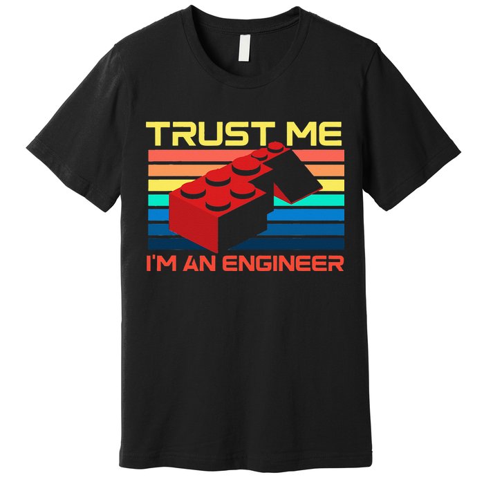 Engineer Master Builder Building Blocks Bricks Bricklayer Premium T-Shirt