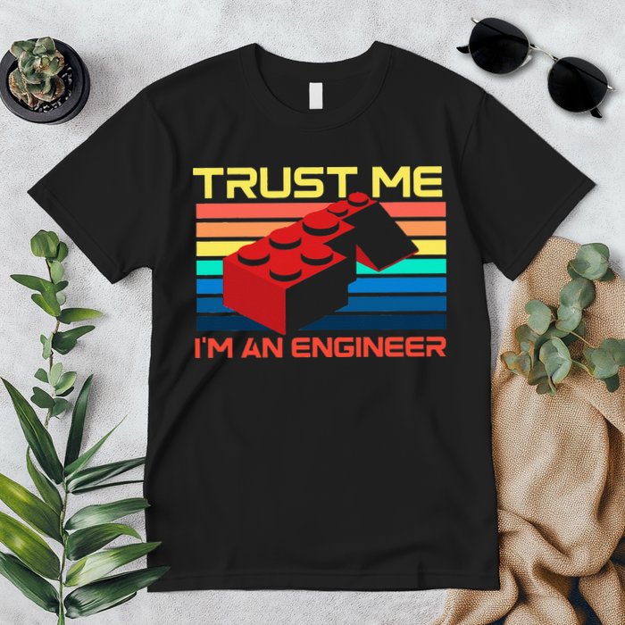 Engineer Master Builder Building Blocks Bricks Bricklayer Premium T-Shirt