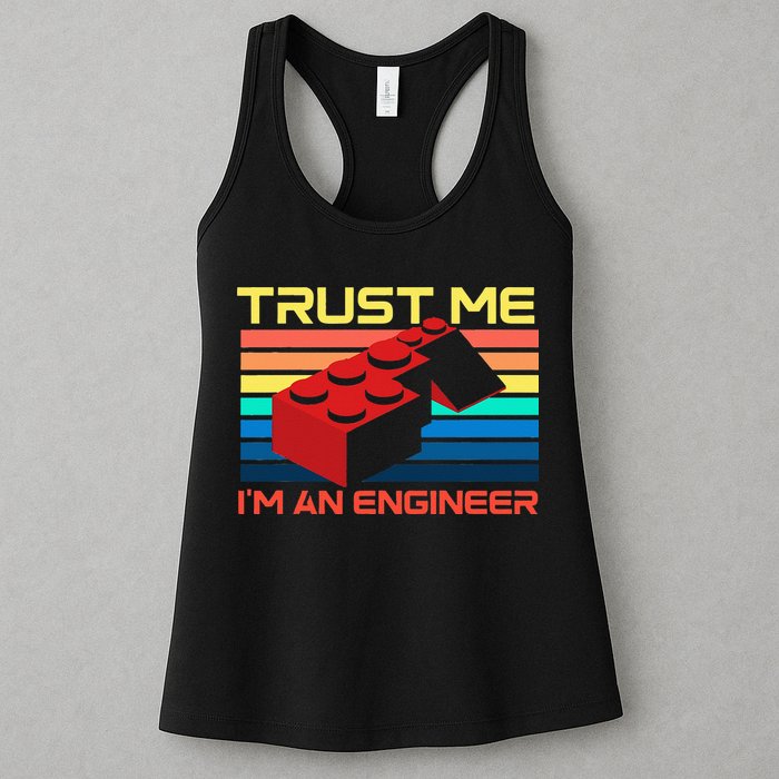 Engineer Master Builder Building Blocks Bricks Bricklayer Womens Tank Top