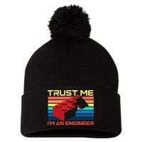 Engineer Master Builder Building Blocks Bricks Bricklayer Pom Pom 12in Knit Beanie