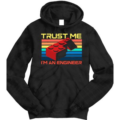 Engineer Master Builder Building Blocks Bricks Bricklayer Tie Dye Hoodie