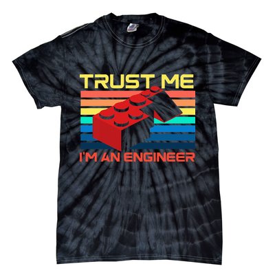 Engineer Master Builder Building Blocks Bricks Bricklayer Tie-Dye T-Shirt