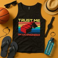 Engineer Master Builder Building Blocks Bricks Bricklayer Tank Top