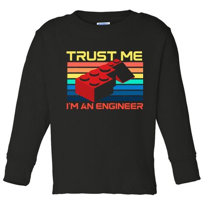 Engineer Master Builder Building Blocks Bricks Bricklayer Toddler Long Sleeve Shirt