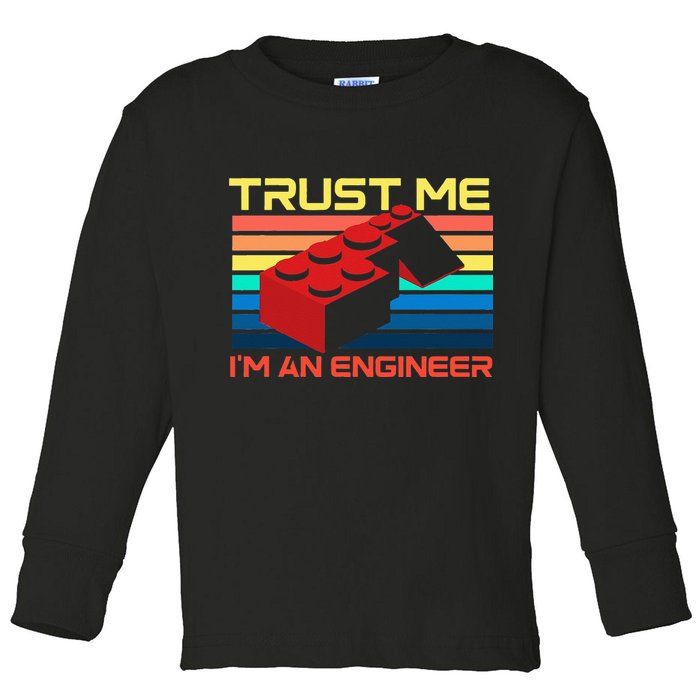 Engineer Master Builder Building Blocks Bricks Bricklayer Toddler Long Sleeve Shirt