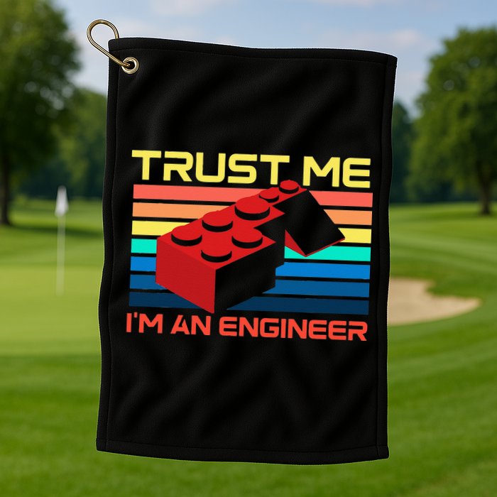 Engineer Master Builder Building Blocks Bricks Bricklayer Golf Towel