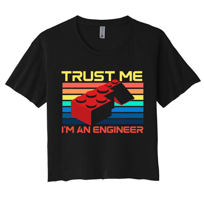 Engineer Master Builder Building Blocks Bricks Bricklayer Crop Top