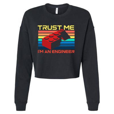 Engineer Master Builder Building Blocks Bricks Bricklayer Cropped Pullover Crew