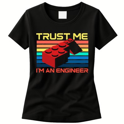 Engineer Master Builder Building Blocks Bricks Bricklayer Womens T-Shirt