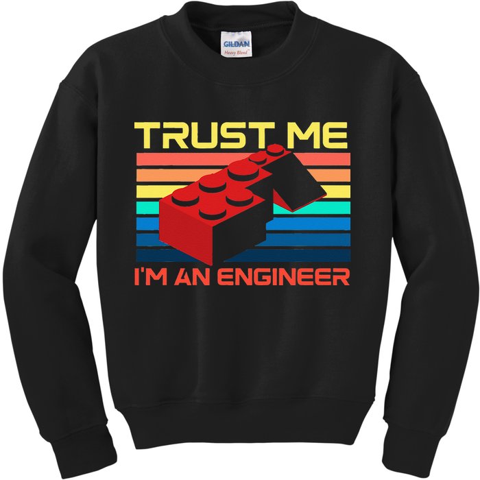 Engineer Master Builder Building Blocks Bricks Bricklayer Kids Sweatshirt