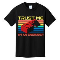 Engineer Master Builder Building Blocks Bricks Bricklayer Kids T-Shirt