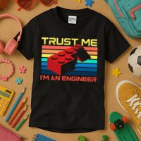 Engineer Master Builder Building Blocks Bricks Bricklayer Kids T-Shirt
