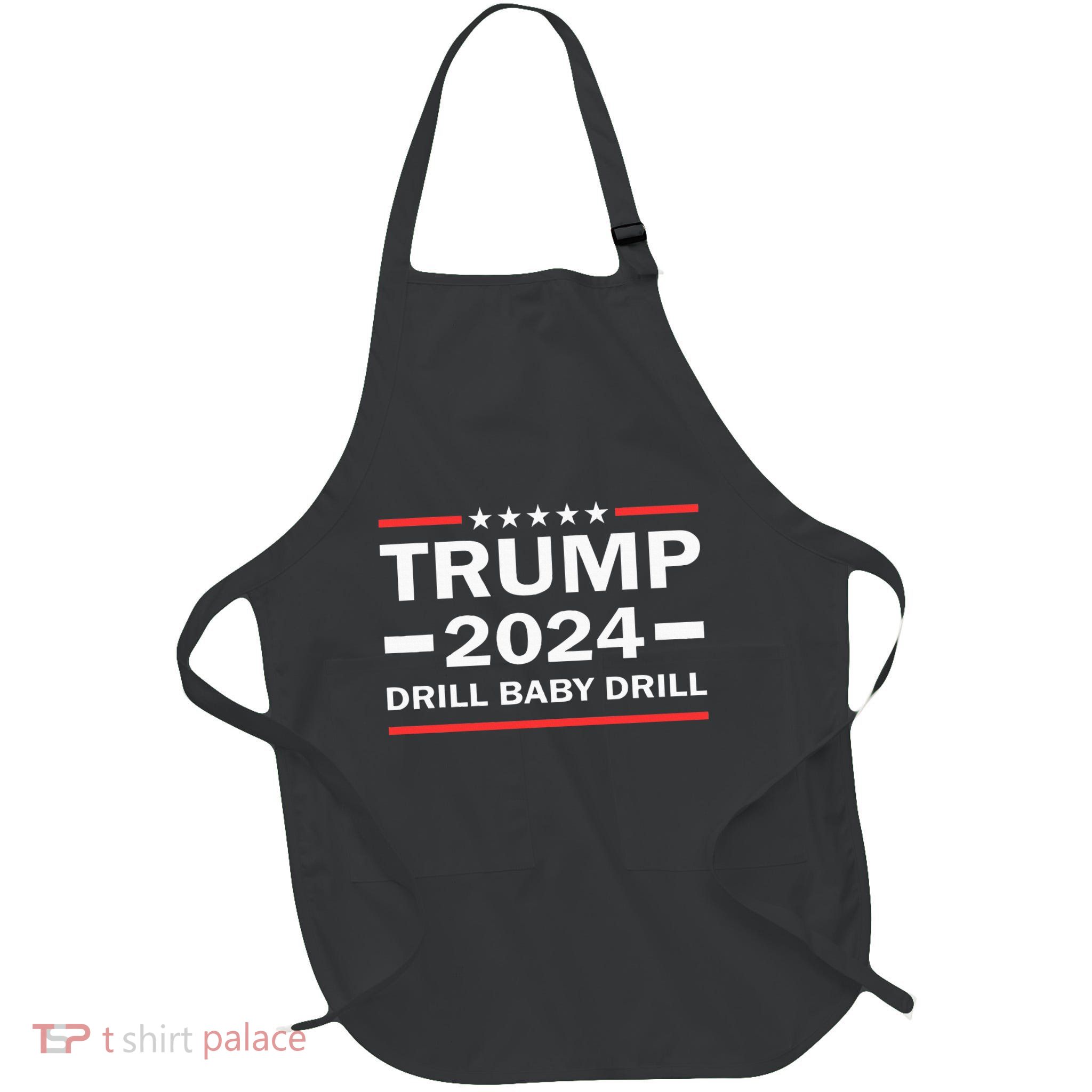 Even My Bulldog Loves Trump Dog Owner Full-Length Apron With Pockets