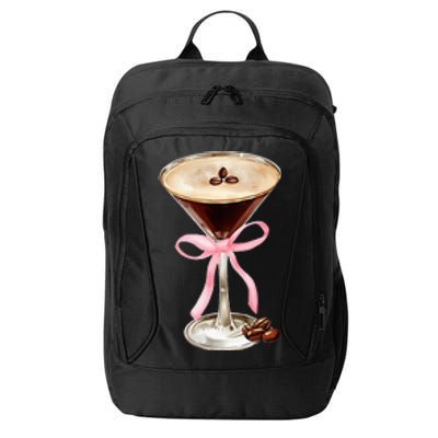 Espresso Martini Bow Graphic City Backpack