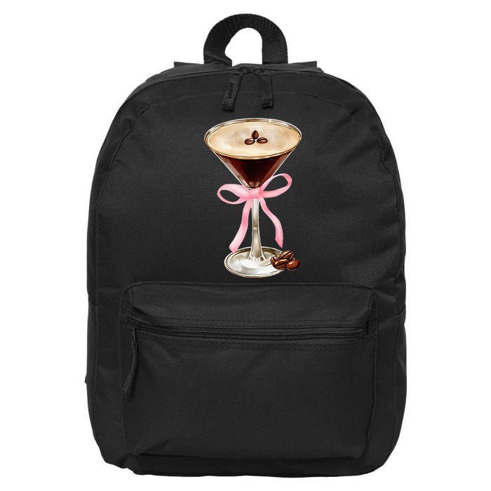 Espresso Martini Bow Graphic 16 in Basic Backpack