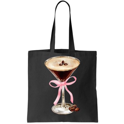 Espresso Martini Bow Graphic Tote Bag