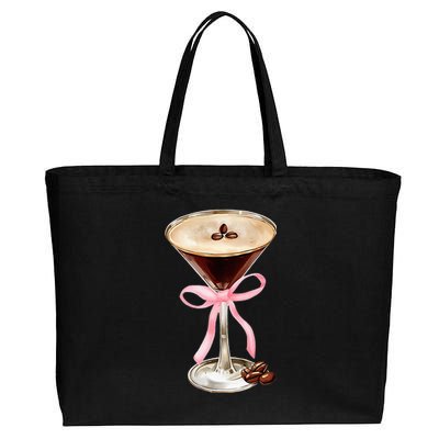 Espresso Martini Bow Graphic Cotton Canvas Jumbo Tote