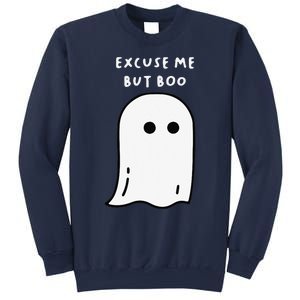 Excuse Me But Boo Cute Ghost Halloween Funny Spooky Season Sweatshirt